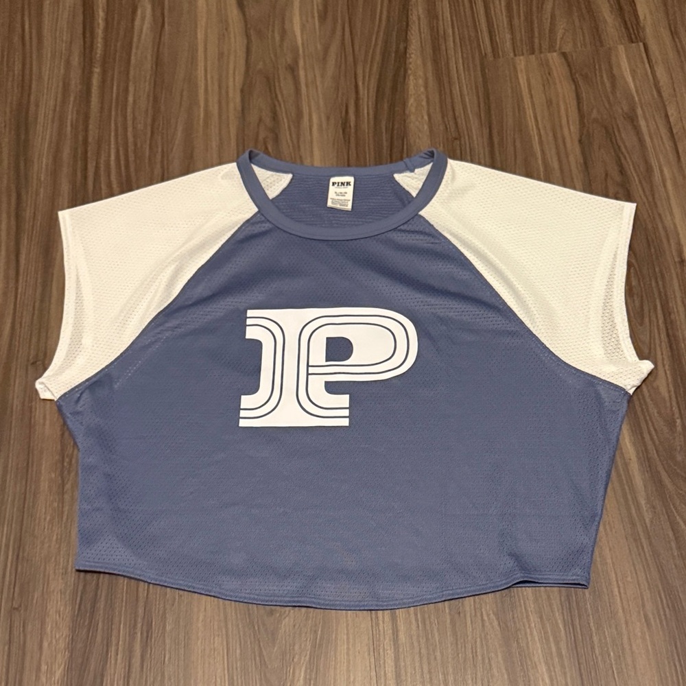 Victoria's Secret Blue and White Crop Top